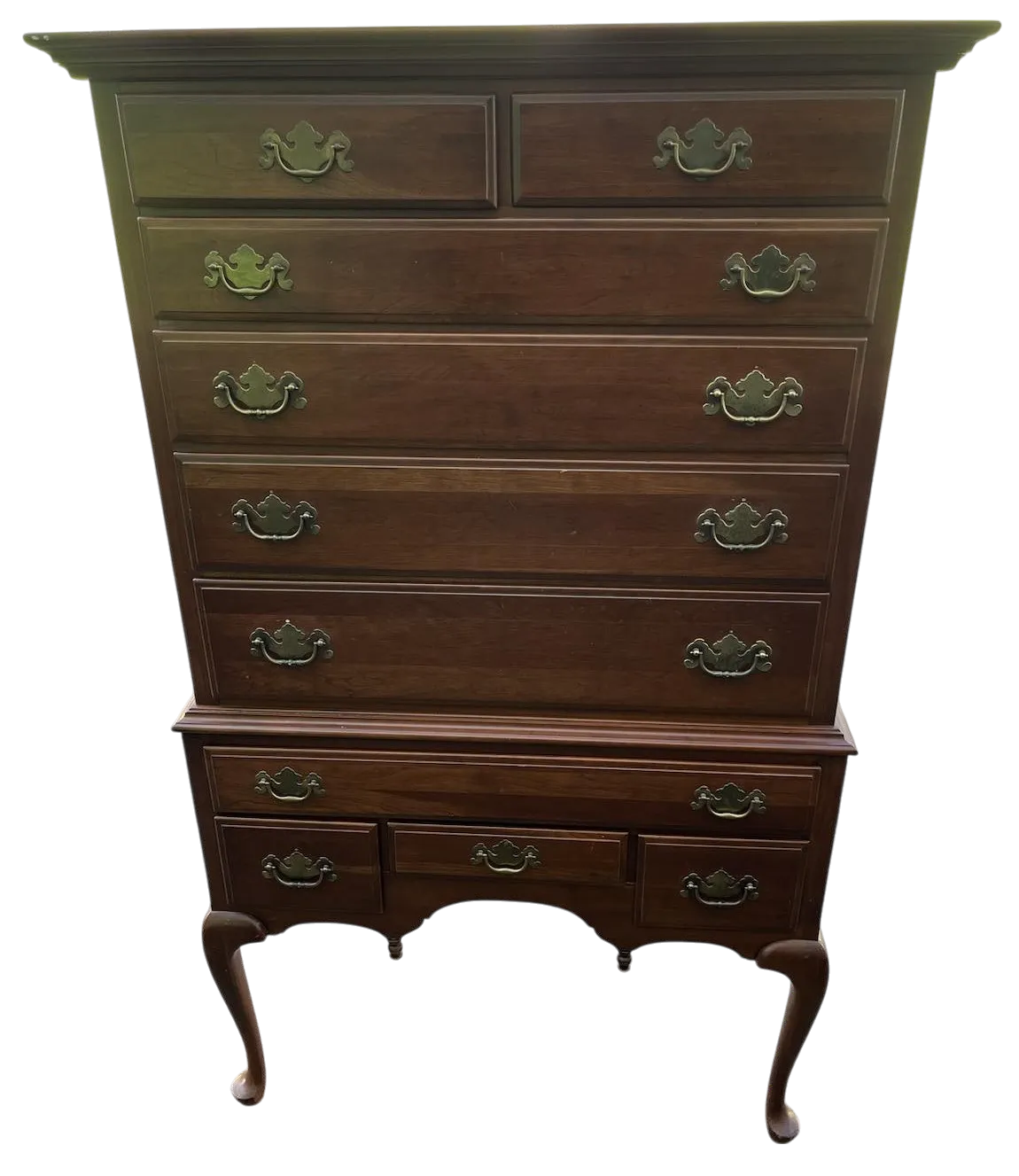 Ethan Allen Solid 'American Traditional' Cherry Highboy - Vintage Late 20th Century - Image 4