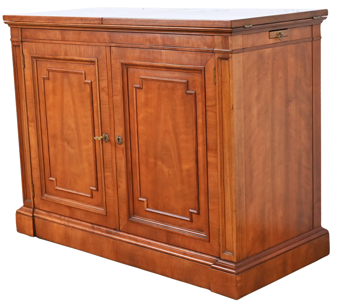 Kindel Grand Rapids 'Milano' Cherry Wood Rolling Buffet Server or Dry Bar - 1960s - Image 4