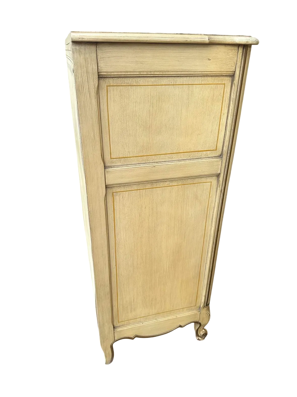 National of Mount Airy Louis XV Painted Cherry Wood Tall Chest of Drawers - Vintage Mid 20th Century - Image 4