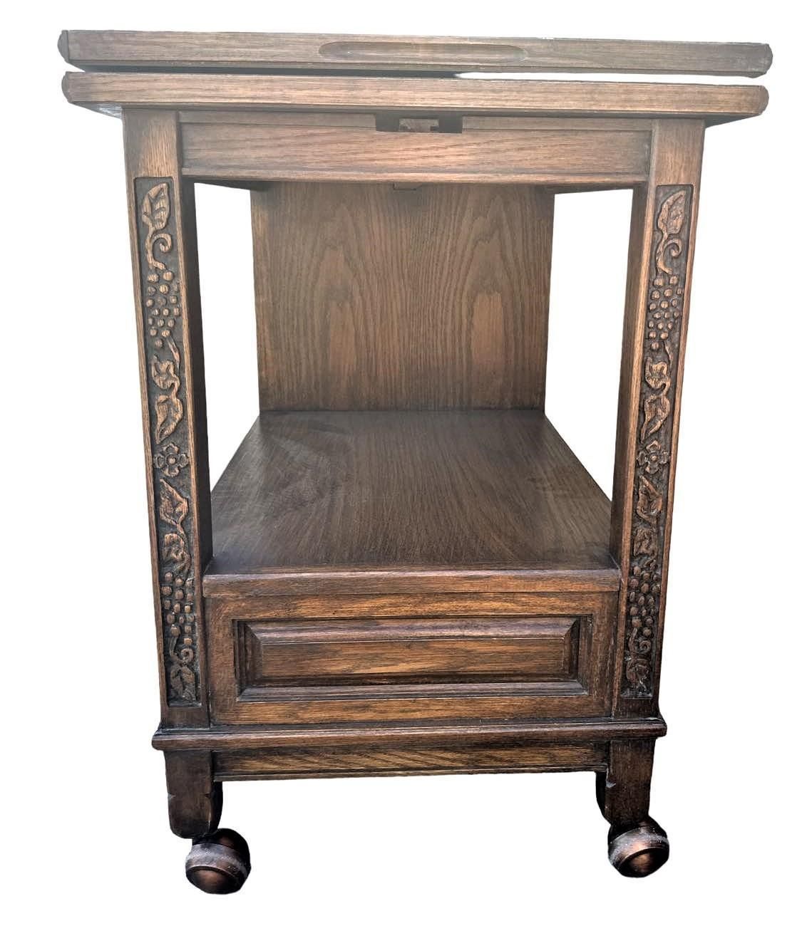 Romweber Viking Oak Dry Bar or Serving Cart - Vintage Mid 20th Century - Image 4