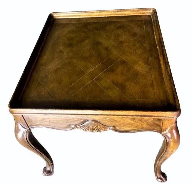 Baker Furniture Company French Country Louis XV Oak Side Table - Image 5