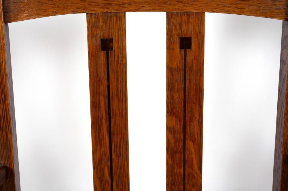 Antique Signed Charles Limbert 'Ebon-Oak' Dining Chairs - Set of 4 - Rare Find Circa 1915 - Image 5