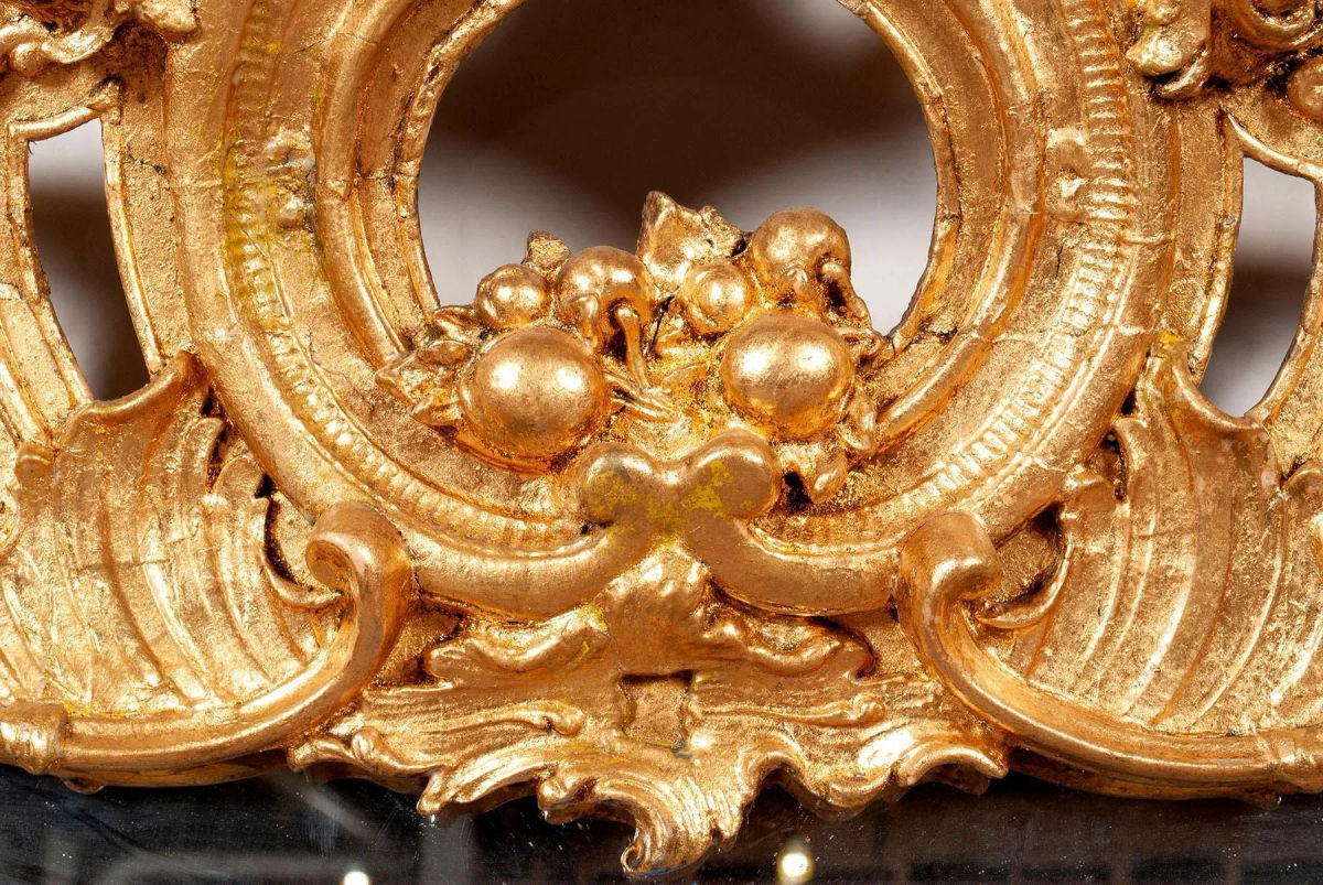 Monumental French Rococo Gilded Age Giltwood 7' Tall Wall Mirror - Late 19th Century - Image 5