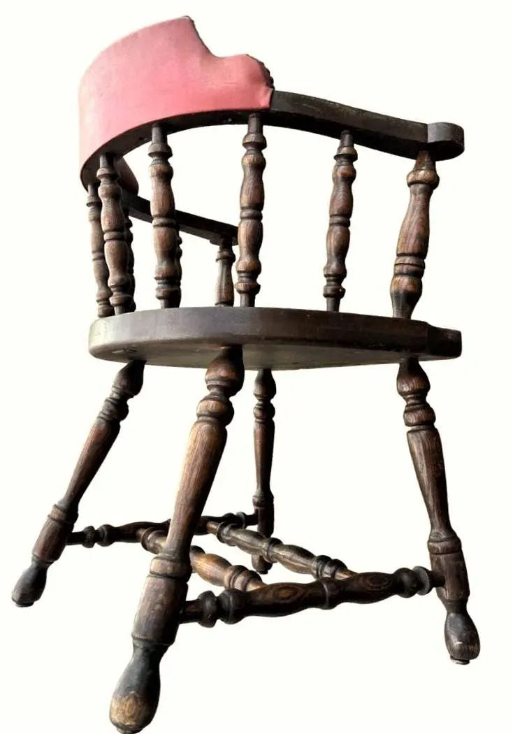 Vintage 1950s Oak Tavern Chairs by Buckstaff of Oshkosh - Set of 4 - Image 5