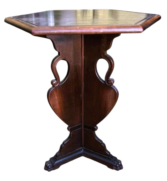 Antique Kittinger Mahogany Hexagonal Tabouret Table - Early 20th Century - Image 5
