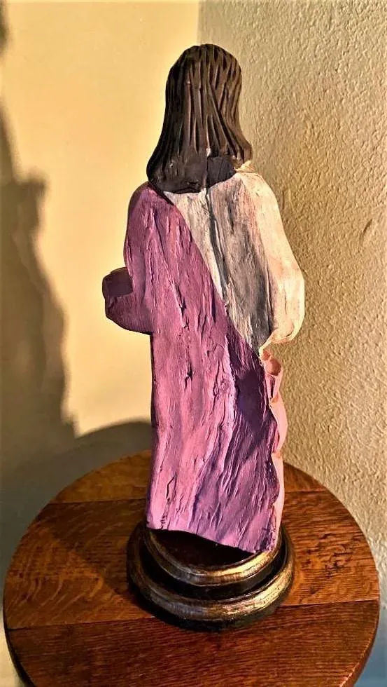 Large Mexican Santo Image of Santa Barbara by Jorge Morales Europa - Early 21st Century - Image 5