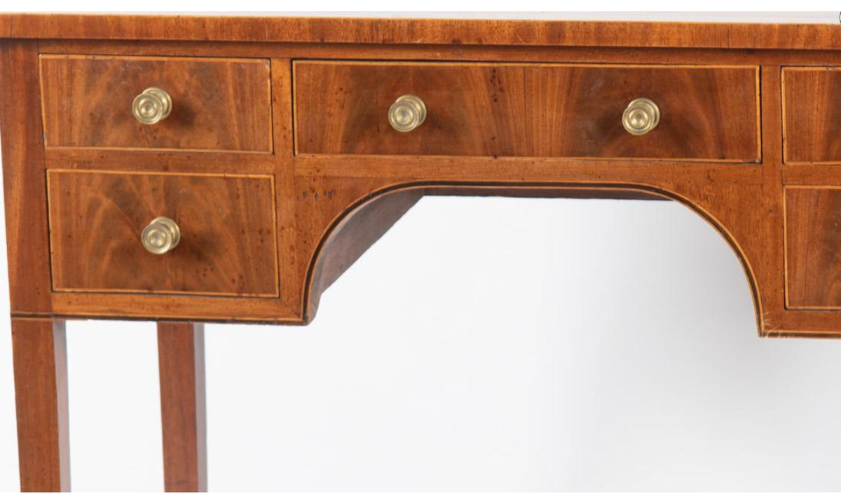 Flame Mahogany Antique Georgian English Ladies Writing Desk - Circa Early 19th Century - Image 5