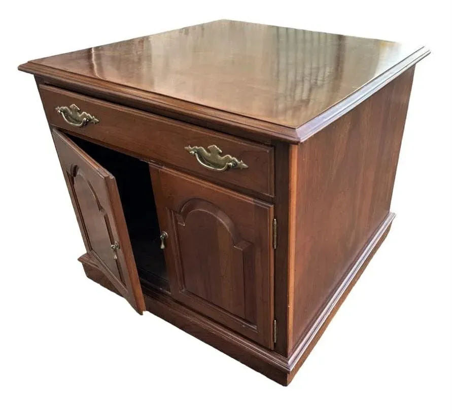 Ethan Allen Cherry Wood Nightstand or Side Table - Vintage Late 20th Century - Image 5