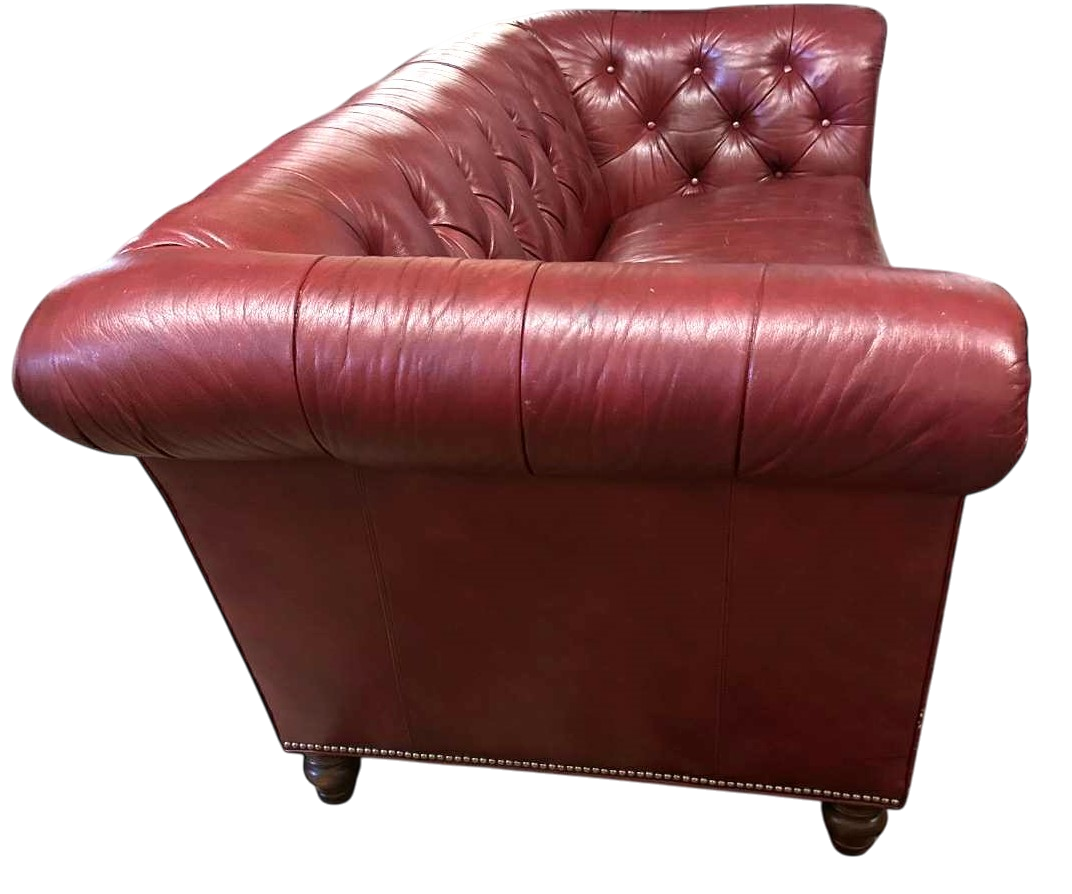 Leather Chesterfield 'Westchester' 89" Sofa Made in North Carolina by Lexington Furniture in 2020 - Image 5