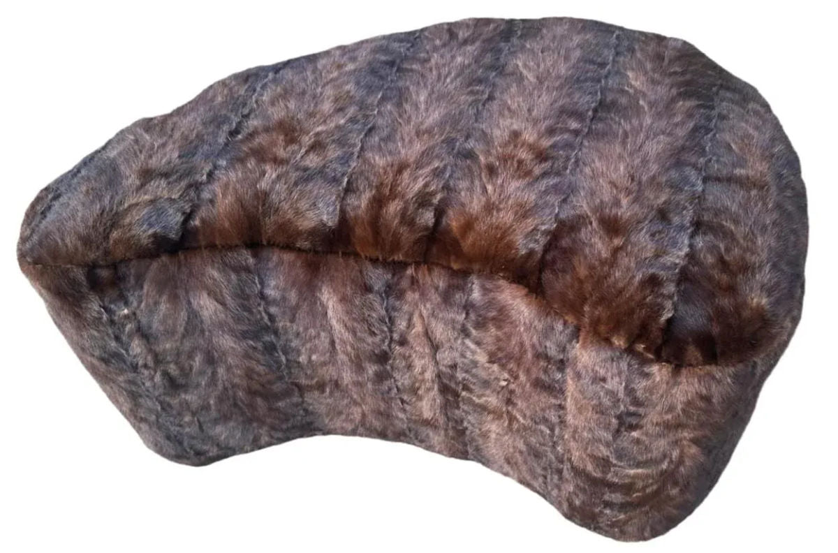 Vladimir Kagan Design Nautilus Ottoman Upholstered in Mink Fur - Image 5