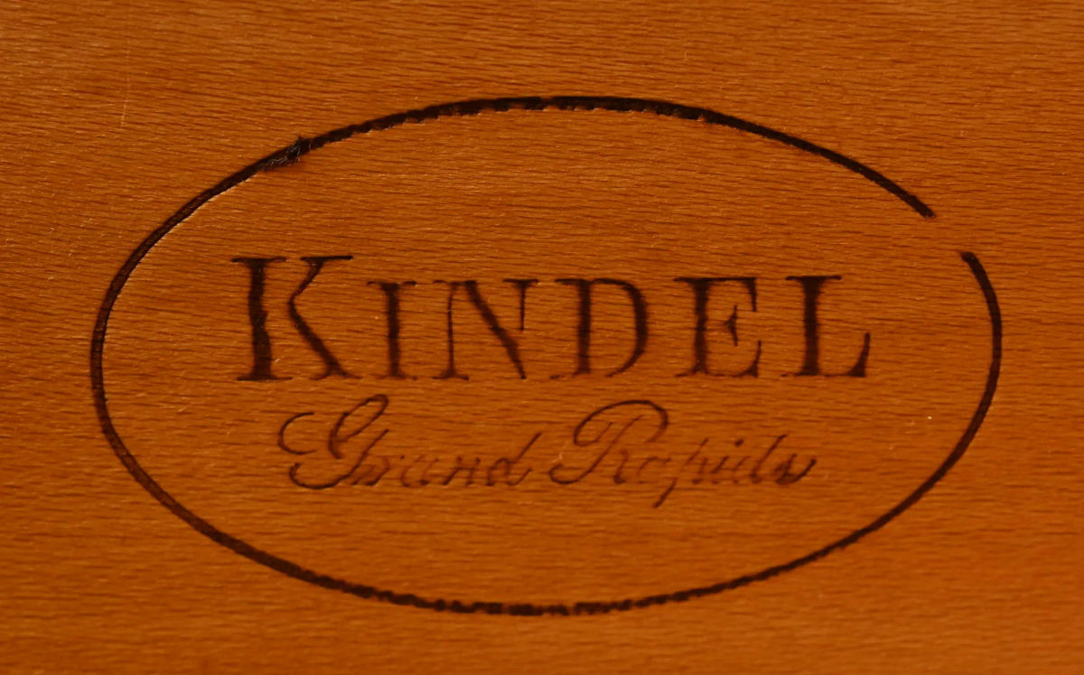 Kindel Grand Rapids 'Milano' Cherry Wood Rolling Buffet Server or Dry Bar - 1960s - Image 5