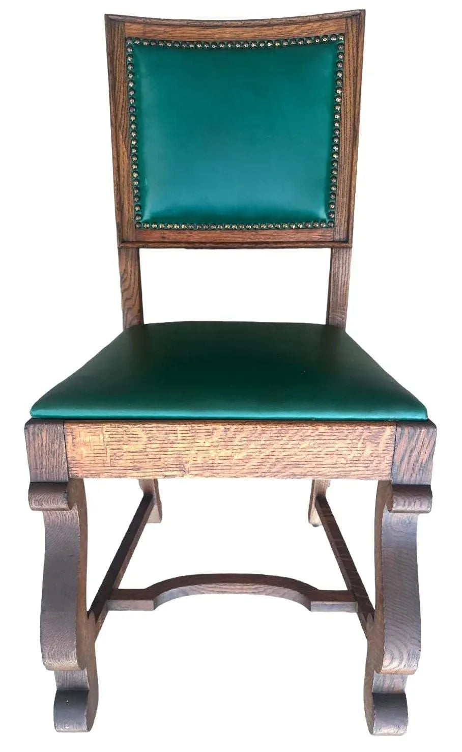 Antique Oak Hacienda Style Chairs - Set of 4 - Image 5