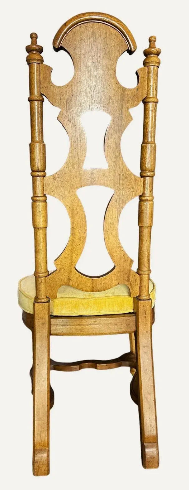 Jim Peed Drexel 1960s Spanish Style Pecan Wood Dining Chairs - Set of 4 - Image 5