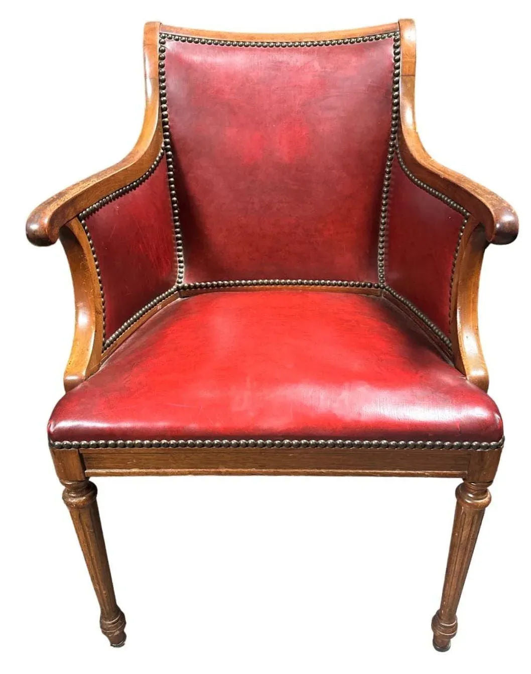 Mid 20th Century Vintage Louis XVI Accent Arm Chairs -- a Pair - Image 5