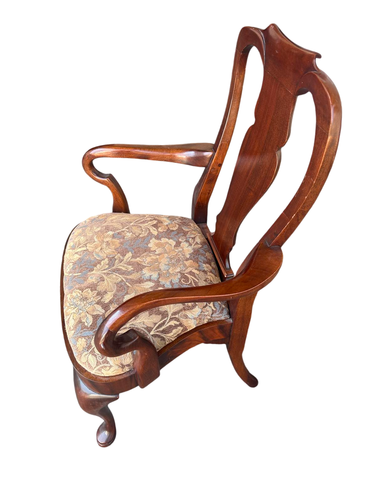 Set of 8 Hickory Chair Furniture Company Flame Mahogany Queen Anne Dining Chairs - Vintage Late 20th Century - Image 5