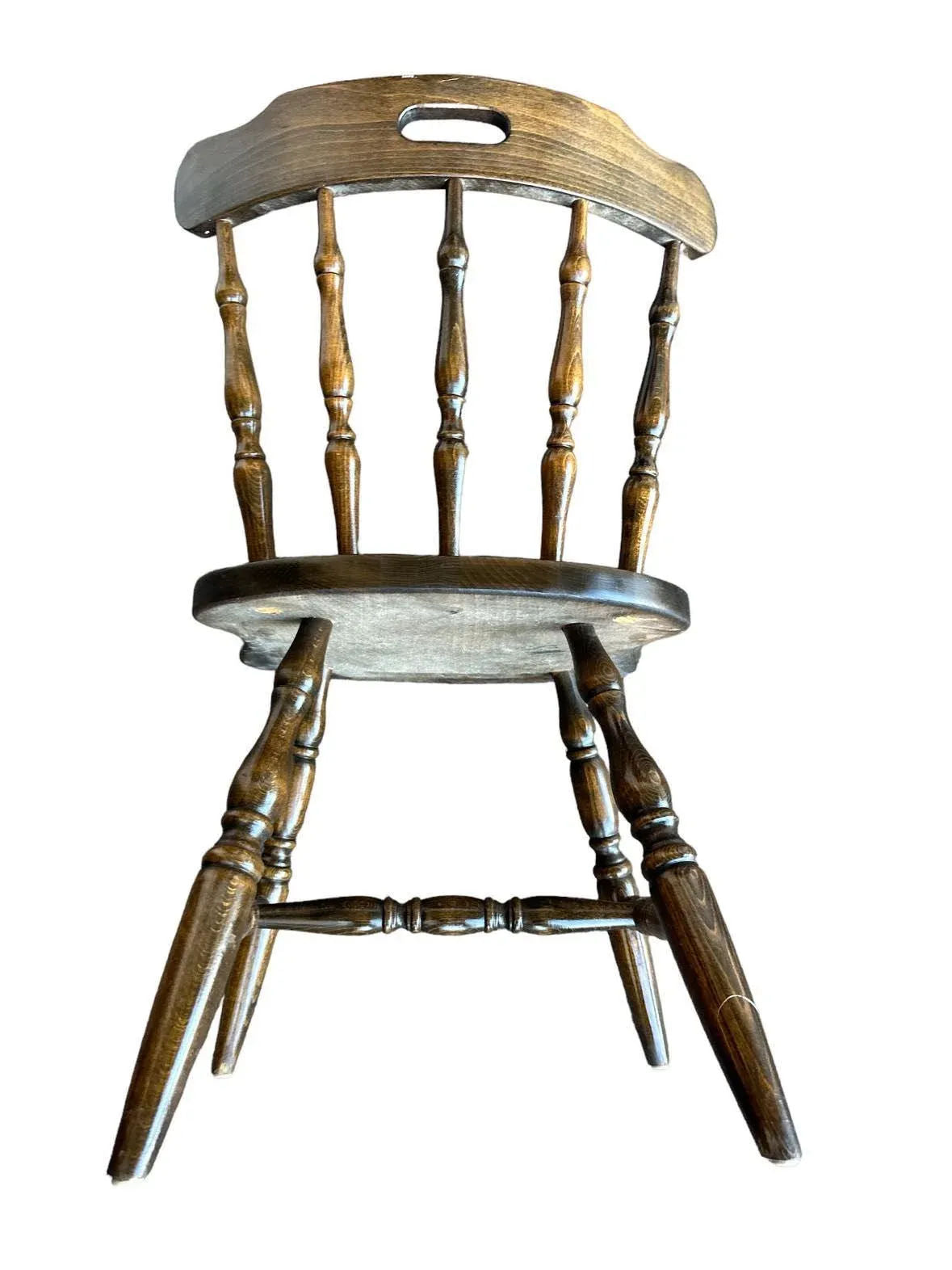 Solid Oak Pub Chairs - Set of 4 - Image 5