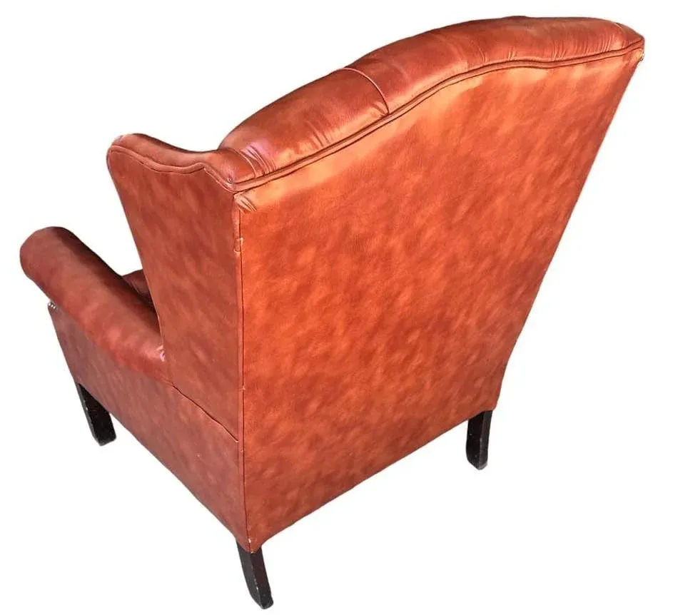 Chesterfield Tufted Wing Chair - Vintage Early 21st Century - Image 5