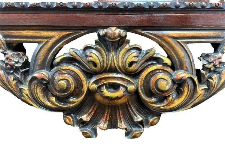 Al Capone's Chicago Era Antique Spanish Revival Walnut and Burlwood 78" Sideboard - 1920s - Image 5