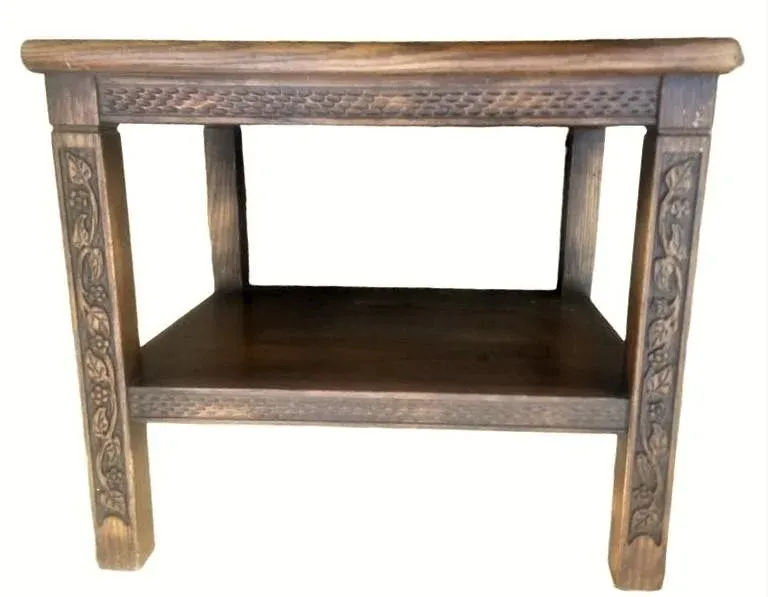 Mid 20th Century Romweber Viking Oak Side Tables - a Pair - Image 5