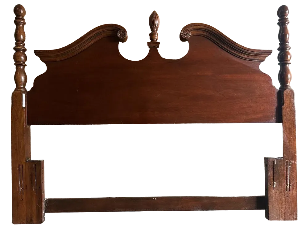 Cherry Wood Chippendale Four Poster Bed Made in North Carolina by American Drew - Vintage Late 20th Century - Image 5