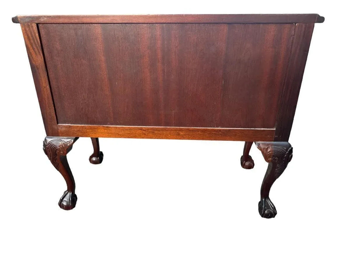 Solid Mahogany Carved Philadelphia Chippendale Lowboy - Vintage Late 20th Century - Image 5