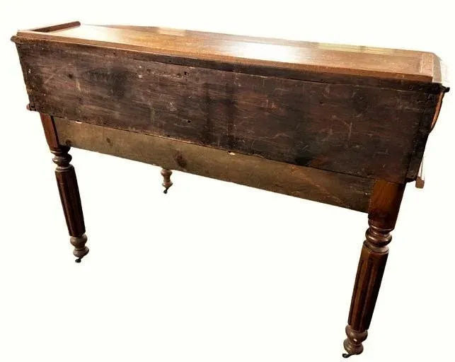 19th Century Antique Walnut Slant Top 48" W X 46" D X 37" H Merchant or Drafting Desk for Use Standing - Image 5