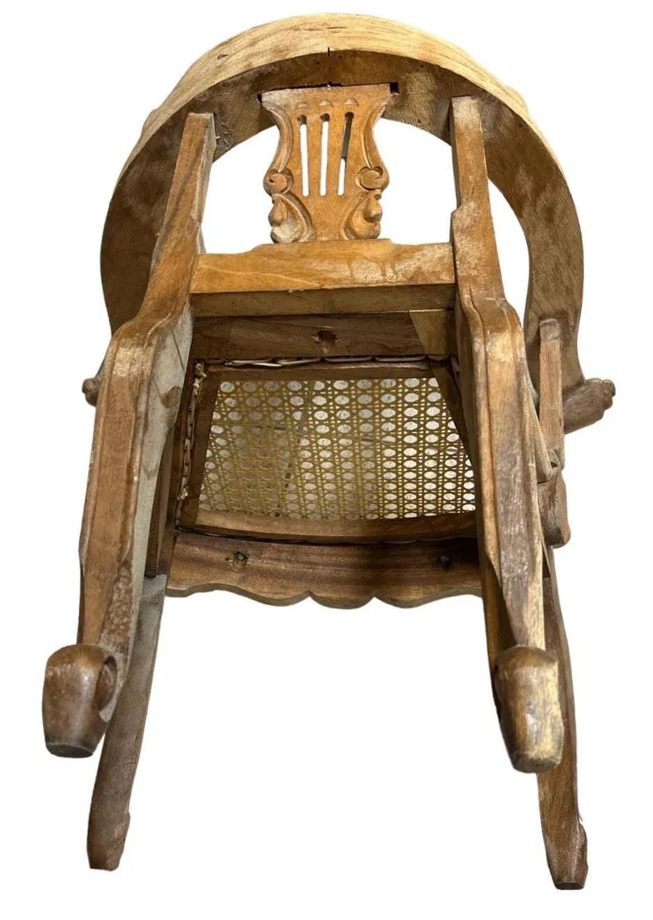 Mexican Carved Child’s Armchair - Vintage Late 20th Century - Image 5