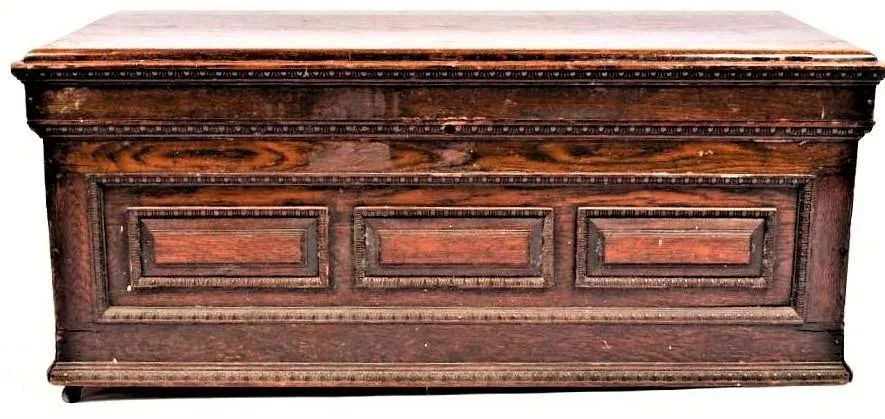 18th Century Antique Georgian Oak Coffer - Image 5