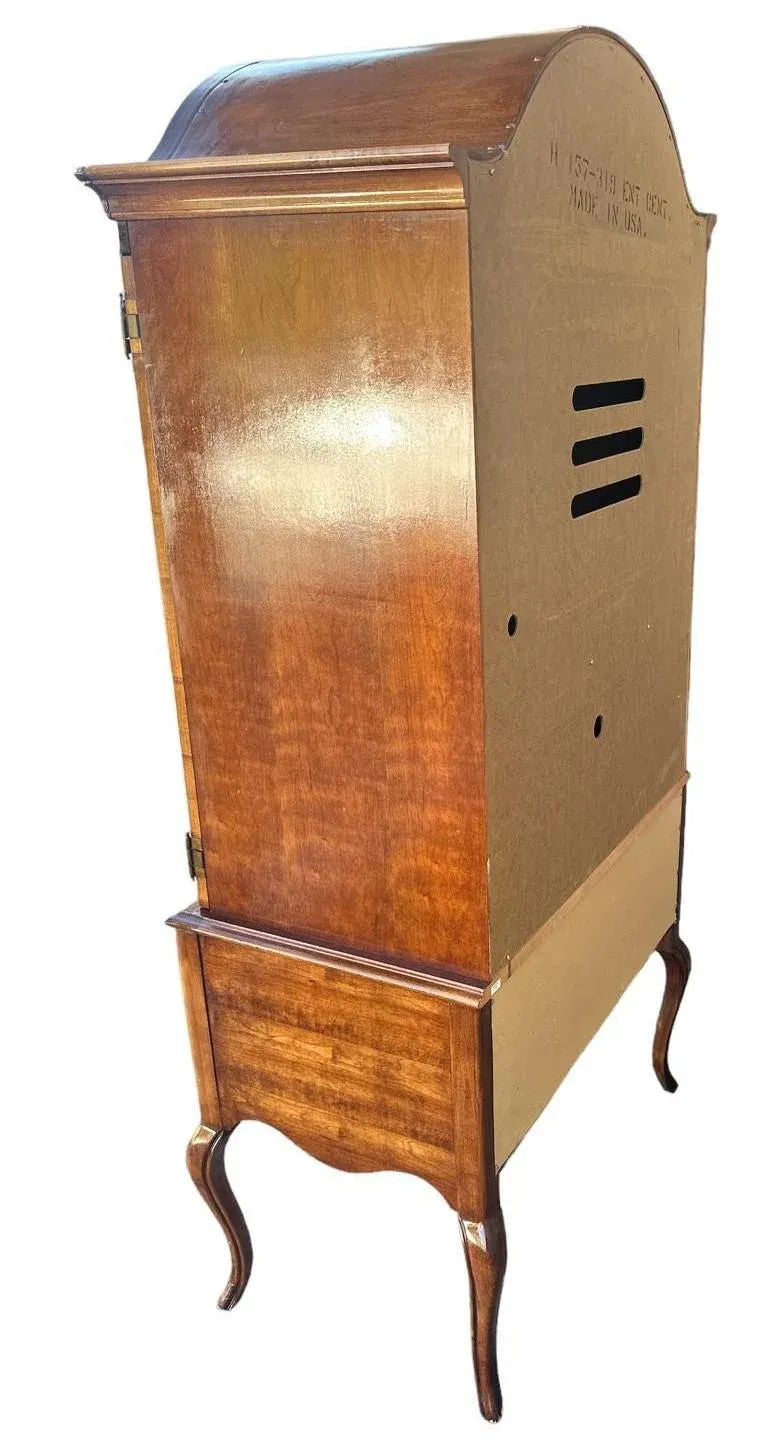 Solid Cherry Armoire With Dome Top and Cabriole Legs by Lexington - Vintage Circa 1980s - Image 5