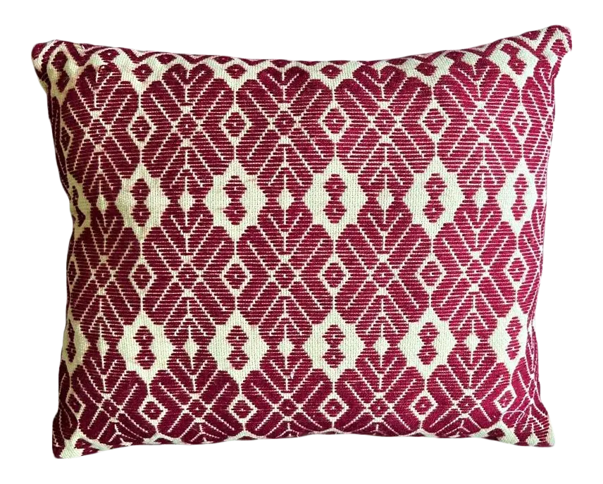Hand-Embroidered Mexican Indigenous Pattern Pillow - Image 5