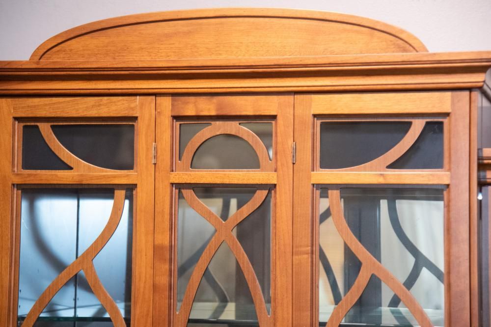 Davide Rocchi 85" W X 79" H Four Door Cherry Wood Breakfront Made in Florence - Image 5