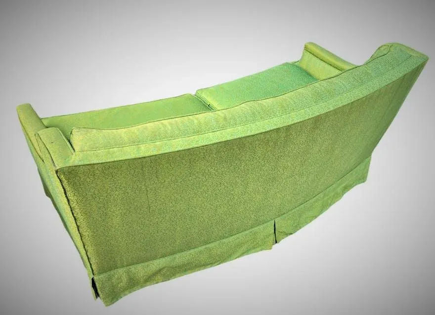 Baker Furniture Hollywood Regency Sofas Dated 1963 With Original Emerald Upholstery - a Pair - Image 5