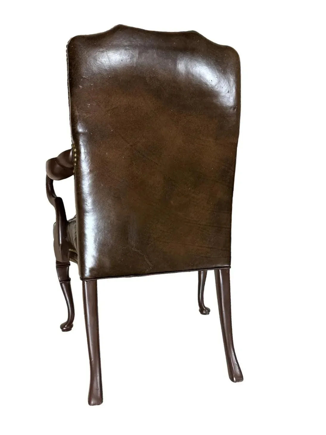Schafer Brothers Vintage Chesterfield Style Tufted Leather Arm Chair - Mid 20th Century - Image 5