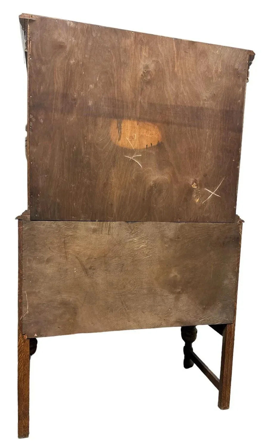 Antique 1920s Spanish Revival Oak Liquor Cabinet or Cupboard - Image 6