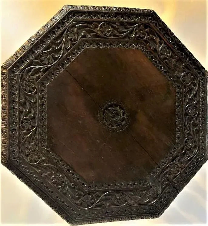 Late 19th Century Anglo-Egyptian or Anglo-Indian Tabouret Side Table in Liberty & Co. Style - Image 6