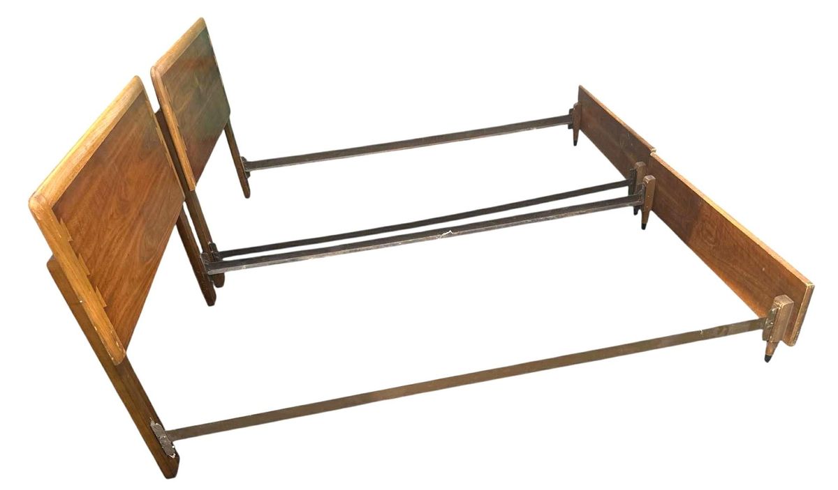 Pair of Lane Acclaim Twin Beds Designed by André Bus - Mid Century Modern Vintage 1960s - Image 6