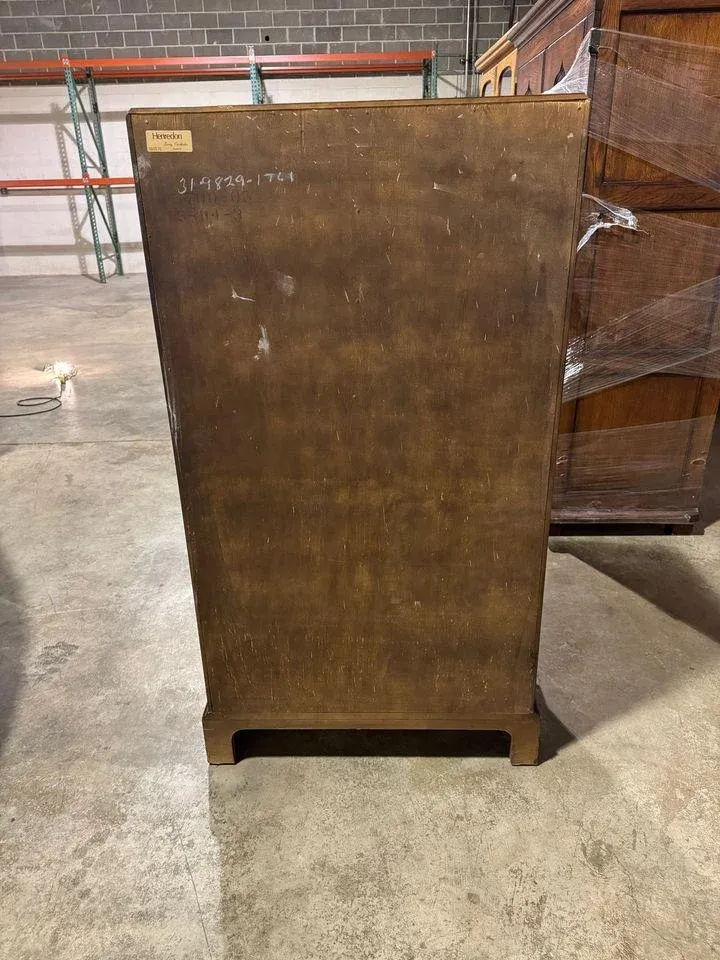 Henredon Vintage Georgian Walnut Tall 9-Drawer Dresser - Circa 1970s - Image 6