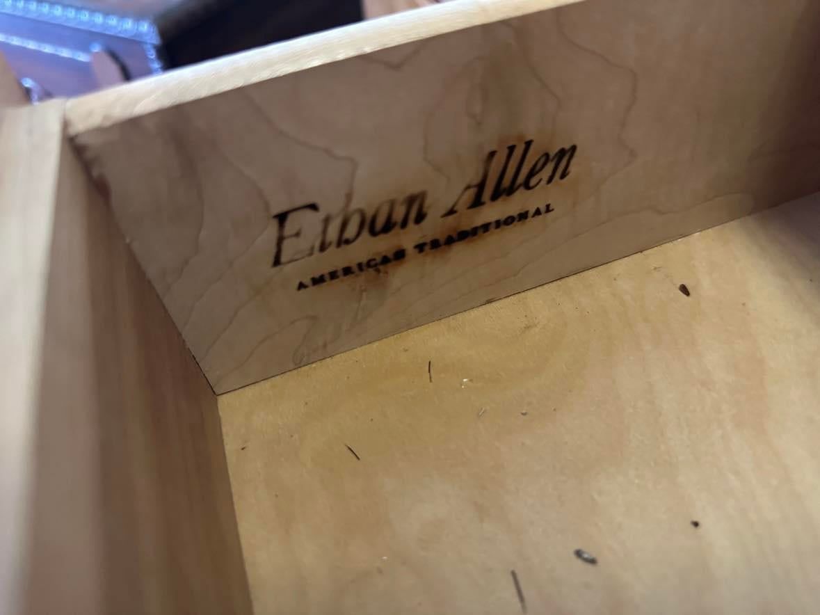 Ethan Allen Nutmeg Solid Maple 52" Wide Chest of 9 Drawers - Vintage 1960s - Image 6