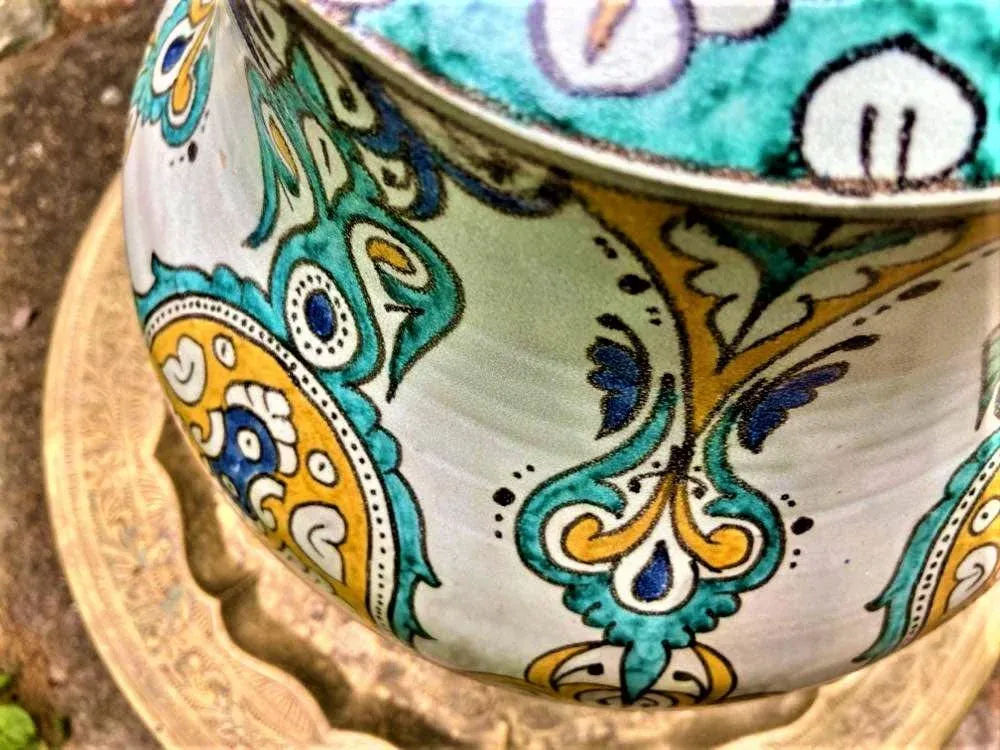 Mid 20th Century Large Fez Ceramic Lidded Jar From Morocco - Image 6