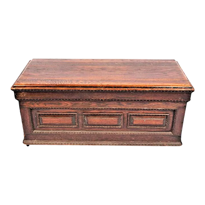 18th Century Antique Georgian Oak Coffer - Image 6
