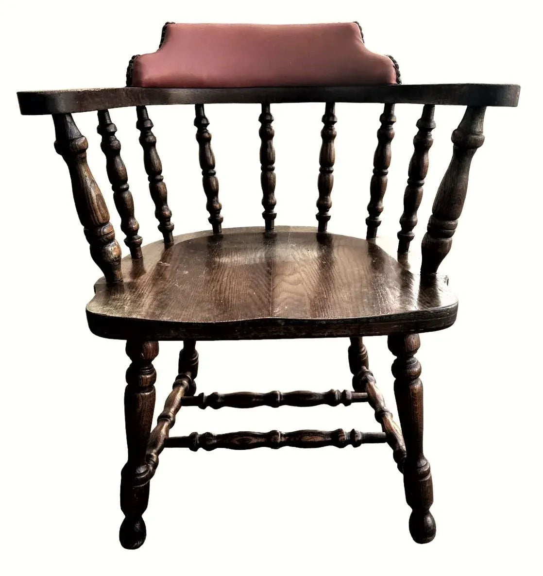 Vintage 1950s Oak Tavern Chairs by Buckstaff of Oshkosh - Set of 4 - Image 6