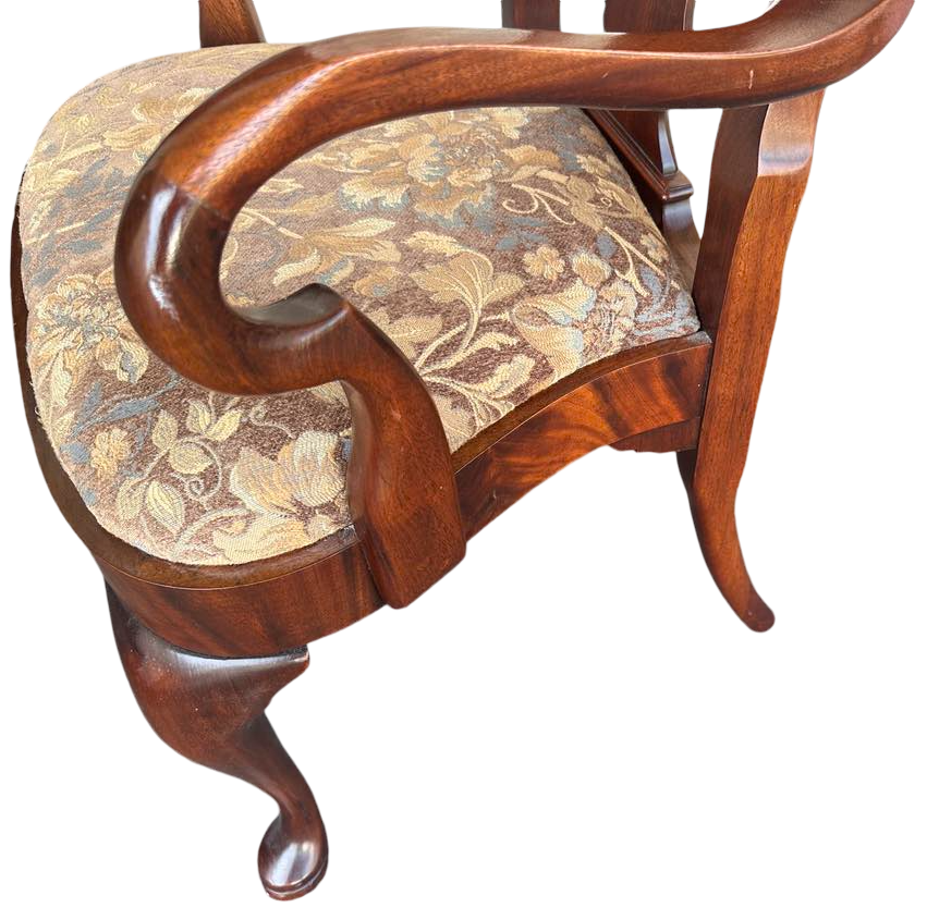 Set of 8 Hickory Chair Furniture Company Flame Mahogany Queen Anne Dining Chairs - Vintage Late 20th Century - Image 6