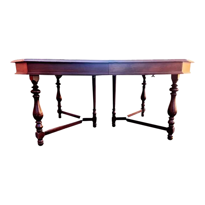 Early 20th Century Antique Walnut Spanish Revival Dining Table - Image 6