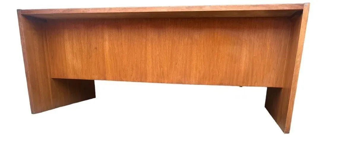Edward Axel Roffman Walnut Executive Partners Desk - Vintage 1960s - Image 6