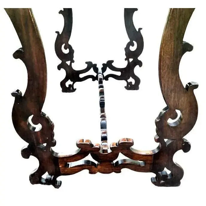 Adze Hewn Antique Lyre Leg Spanish Console Table or Writing Desk - 19th Century - Image 6
