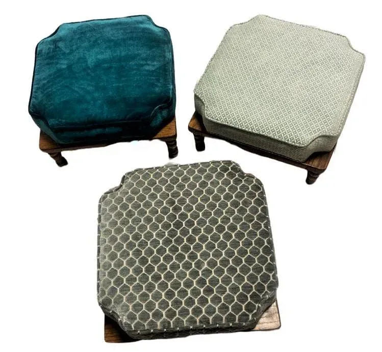 Mid 20th Century Stackable Ottomans With New Coordinating Upholstery - Set of 3 - Image 6