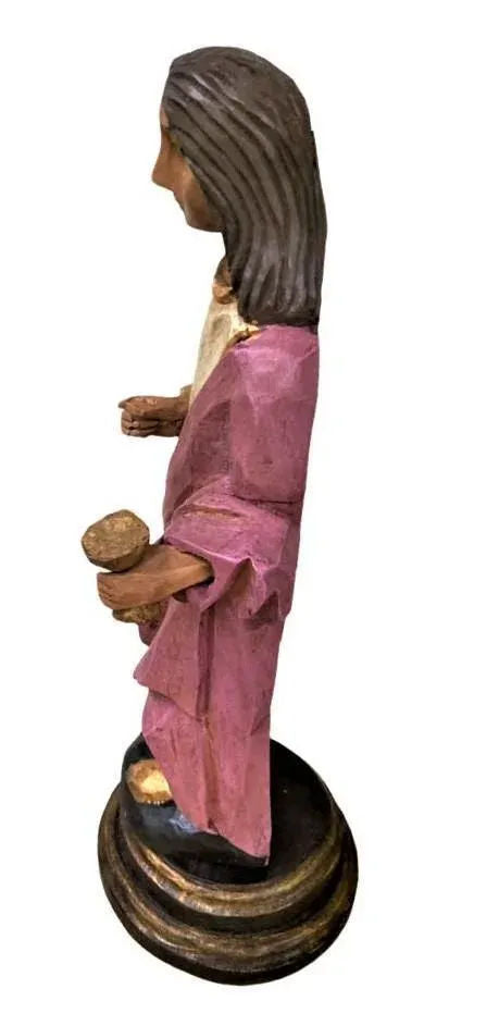 Large Mexican Santo Image of Santa Barbara by Jorge Morales Europa - Early 21st Century - Image 6
