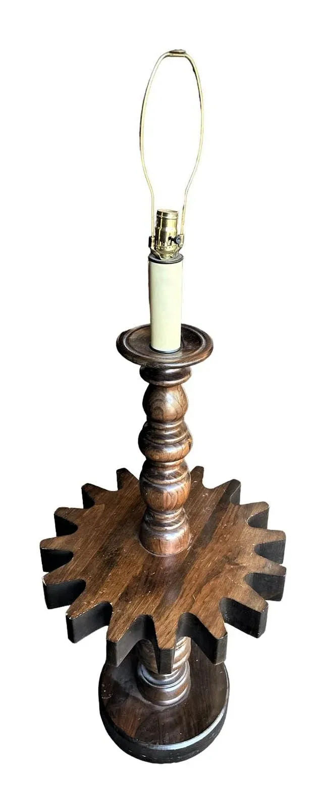 ‘Old Tavern’ Ethan Allen Cog Wheel Design Floor Lamp - Vintage 1970s - Image 6