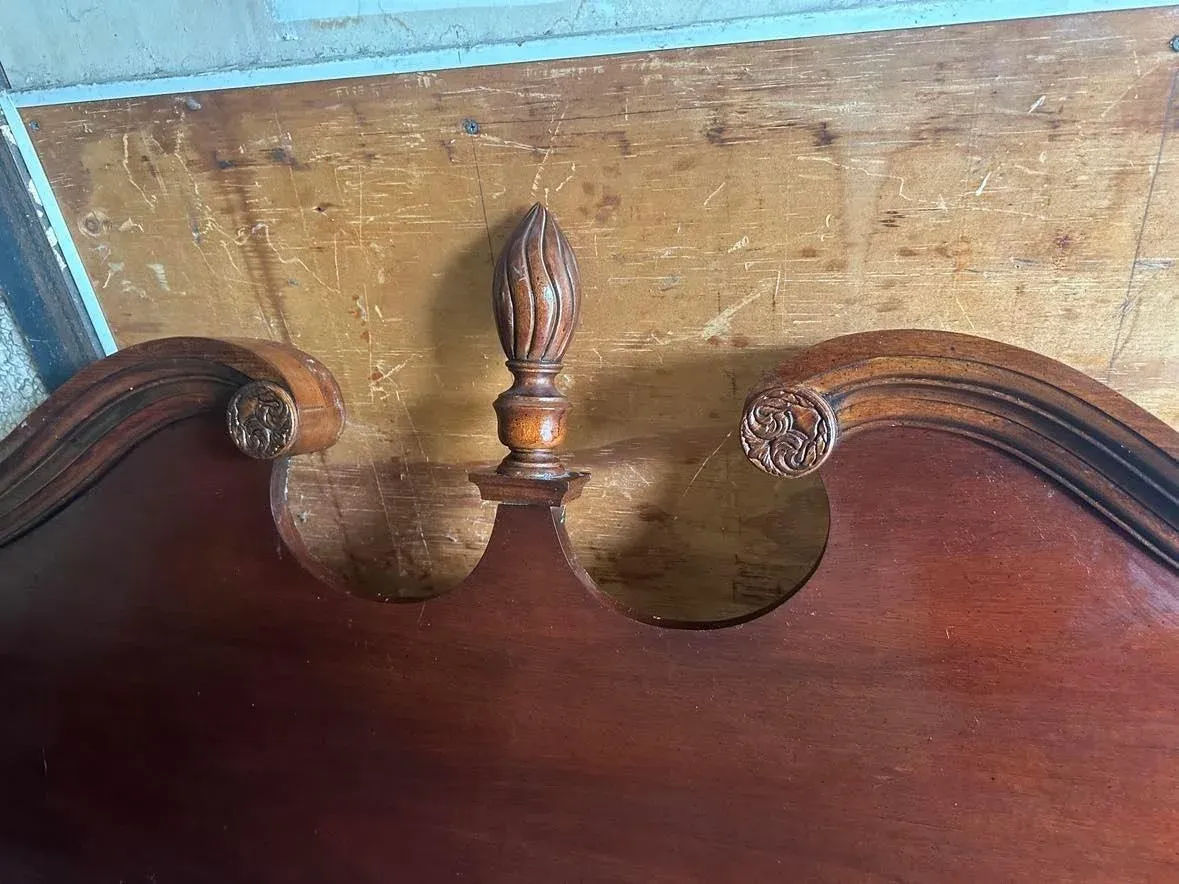 Cherry Wood Chippendale Four Poster Bed Made in North Carolina by American Drew - Vintage Late 20th Century - Image 6