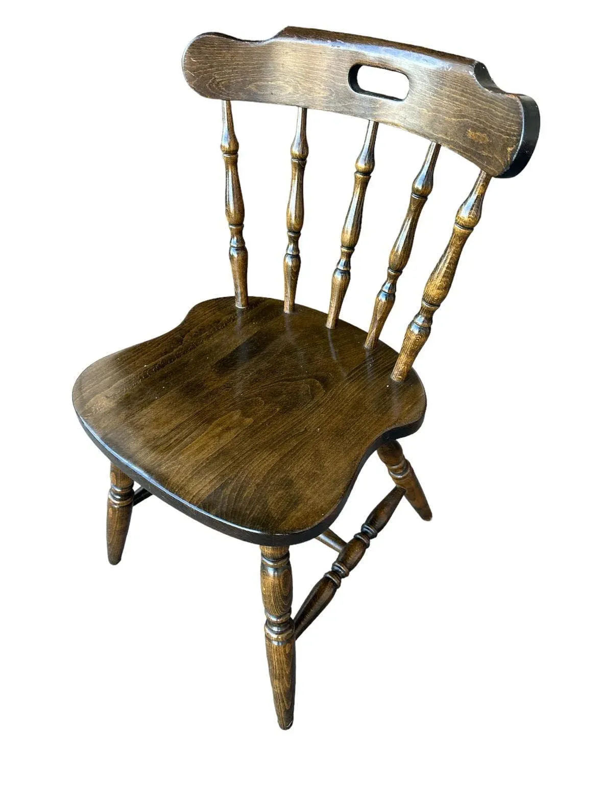 Solid Oak Pub Chairs - Set of 4 - Image 6